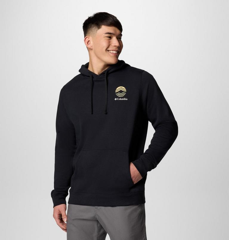 Columbia Trek Graphic Hoodie, Color: Black, Circular Linescape, image 6