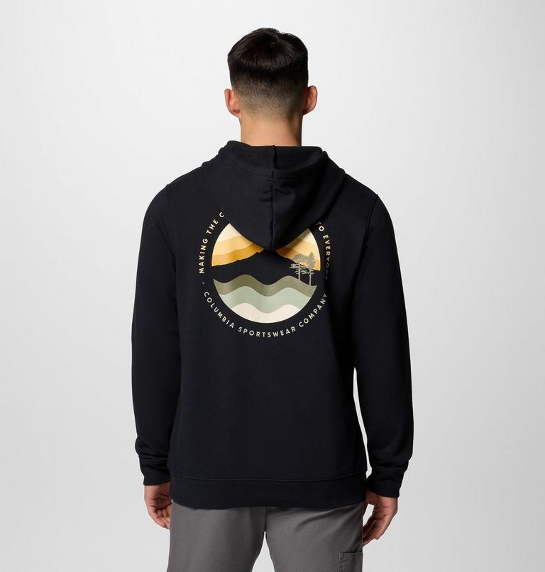 Columbia Trek Graphic Hoodie, Color: Black, Circular Linescape, image 2