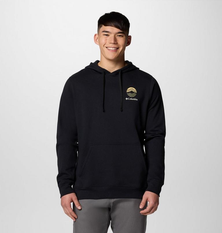Columbia Trek Graphic Hoodie, Color: Black, Circular Linescape, image 1