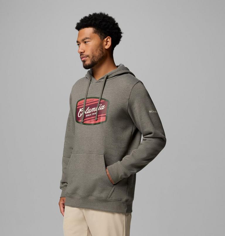 Columbia Trek Graphic Hoodie f&uuml;r M&auml;nner, Color: Charcoal Heather, Columbia Badge Label, image 4