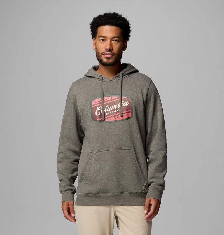 Columbia Trek Graphic Hoodie f&uuml;r M&auml;nner, Color: Charcoal Heather, Columbia Badge Label, image 1