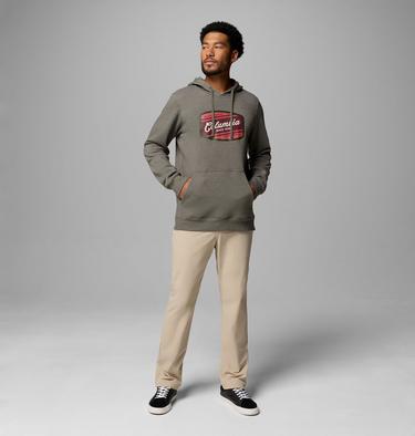 Hoodie Graphique Columbia Trek Homme, Color: Charcoal Heather, Columbia Badge Label, image 2