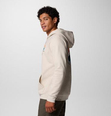 Men's Columbia Trek Graphic Hoodie, Color: Dark Stone, Circular Linescape, image 3