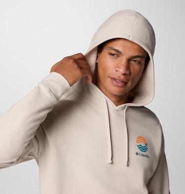 Men's Columbia Trek Graphic Hoodie, Color: Dark Stone, Circular Linescape, image 4