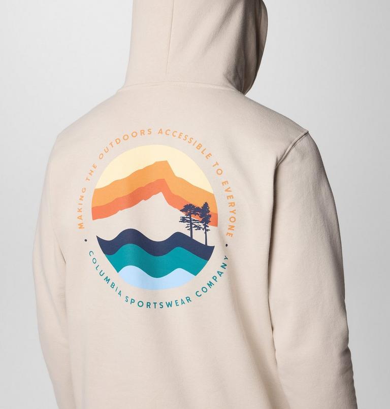 Men's Columbia Trek Graphic Hoodie, Color: Dark Stone, Circular Linescape, image 5