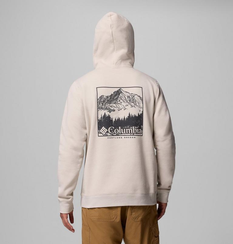 Men's Columbia Trek Graphic Hoodie, Color: Dark Stone, Meadowland, image 1