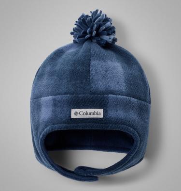 Kids' Frosty Trail II Earflap Beanie, Color: Collegiate Navy Omblur Tonal, image 3