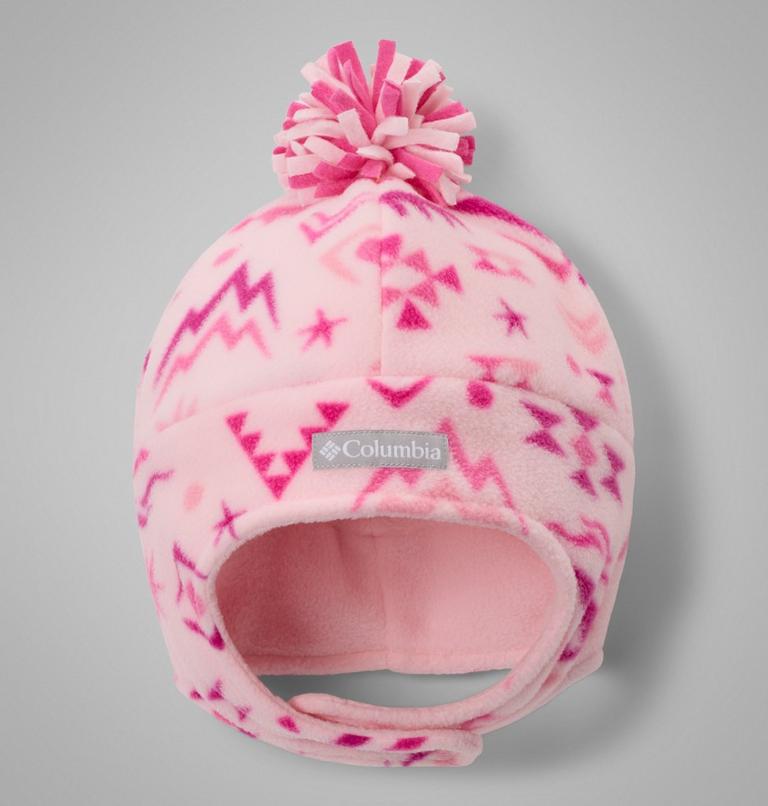 Kids' Frosty Trail II Earflap Beanie, Color: Satin Pink Peaked, image 1