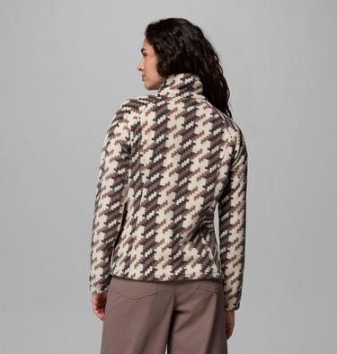 Women's Benton Springs Printed Fleece Jacket, Color: Dark Stone, Twills, image 3