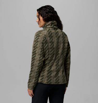 Women's Benton Springs Printed Fleece Jacket, Color: Stone Green, Twills, image 7