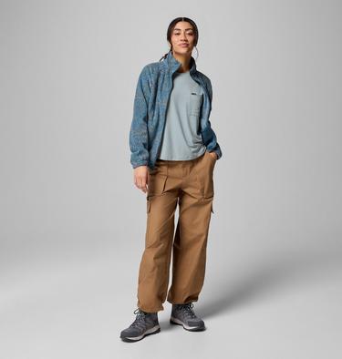 Women's Benton Springs Printed Fleece Jacket, Color: Everblue Flowfalls, image 4