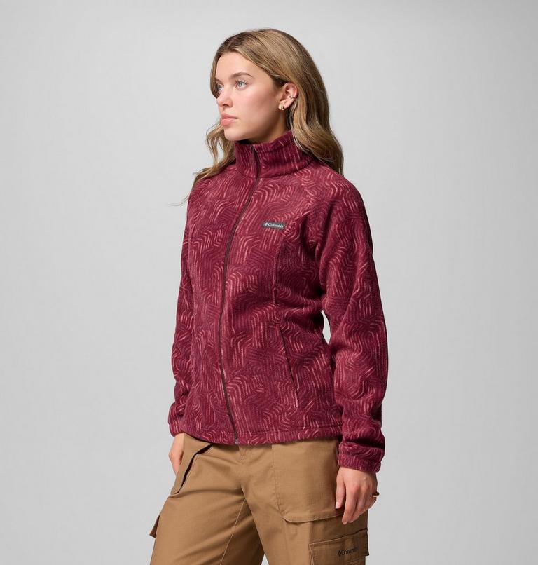 Forro polar estampado Benton Springs para mujer, Color: Rich Wine Flowfalls, image 4