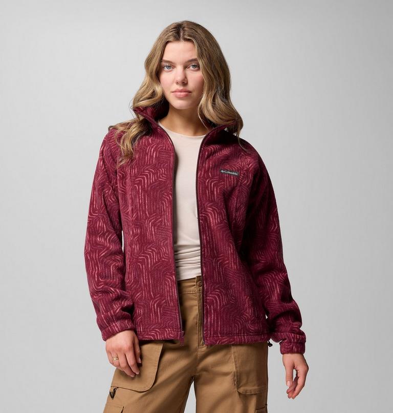 Forro polar estampado Benton Springs para mujer, Color: Rich Wine Flowfalls, image 7