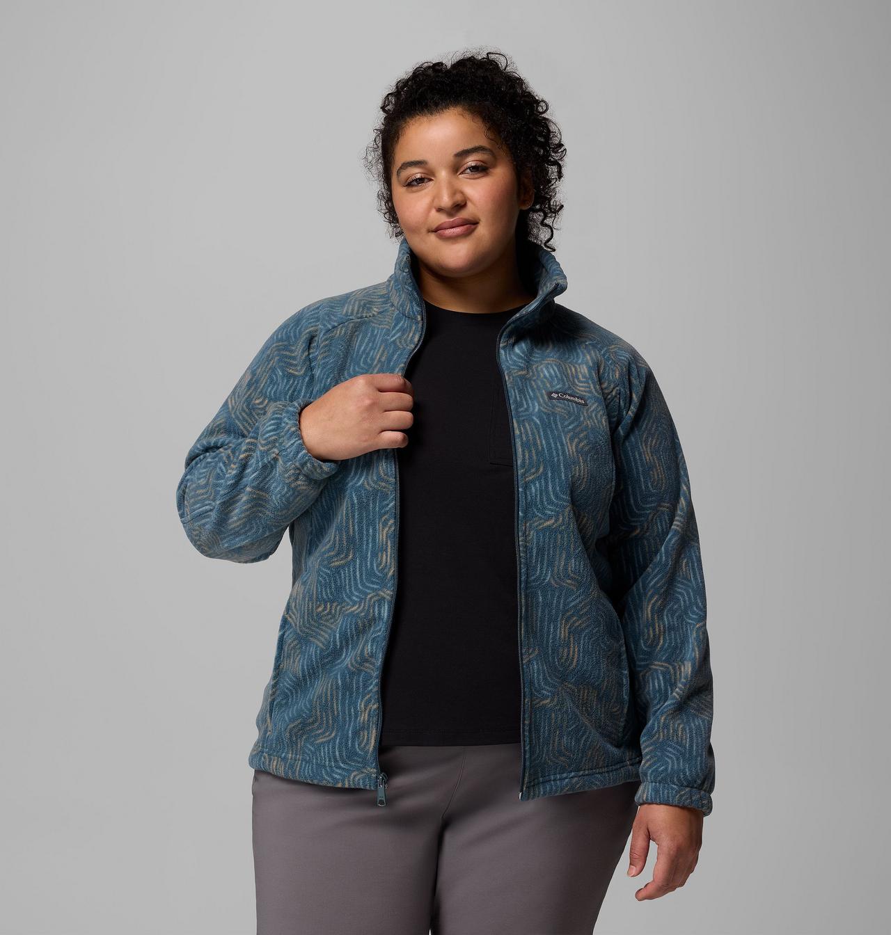 Women's Benton Springs™ Printed Full Zip Fleece Jacket - Plus Size | 429 | 2X 5