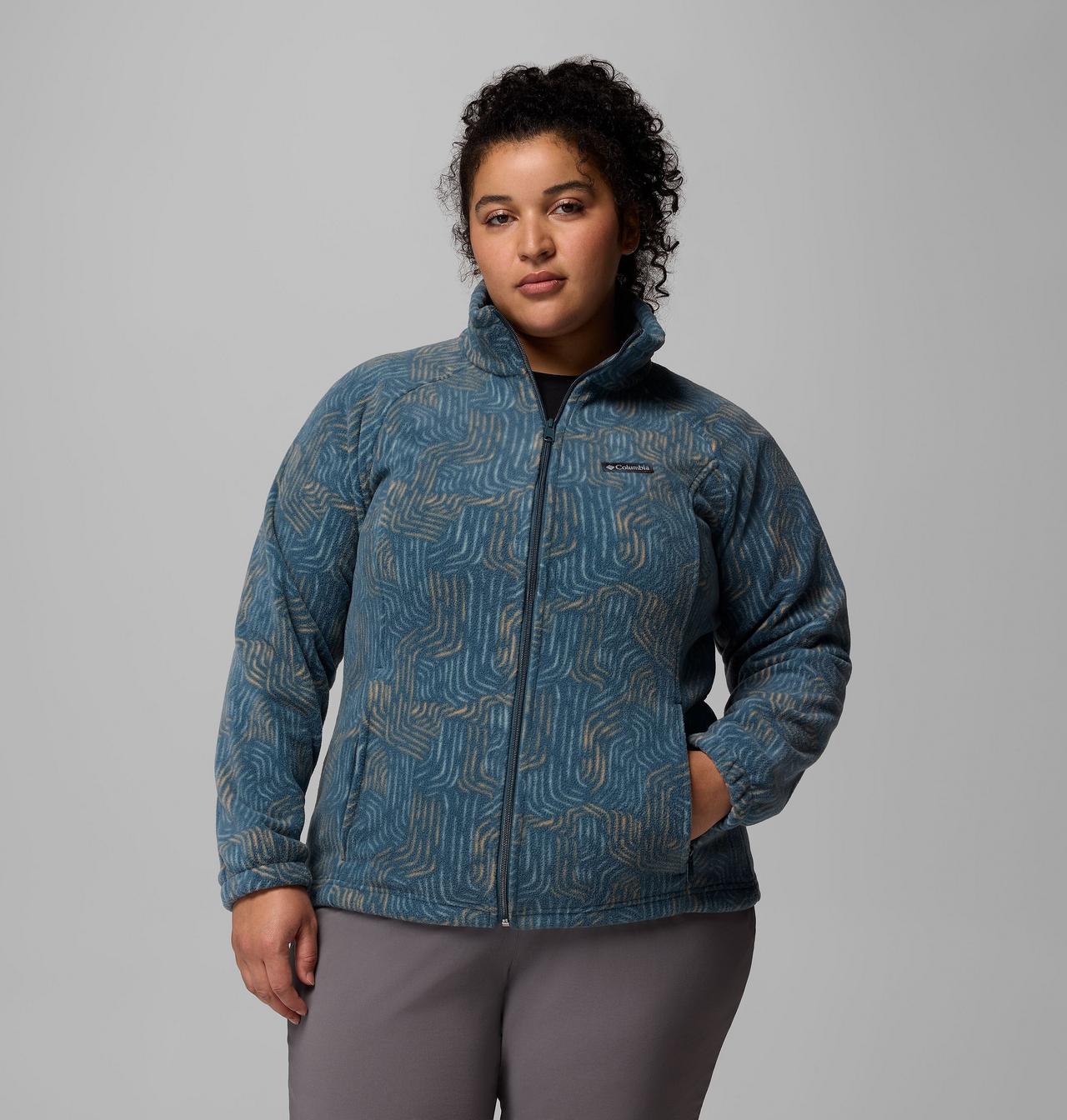 Women's Benton Springs™ Printed Full Zip Fleece Jacket - Plus Size | 429 | 2X 1