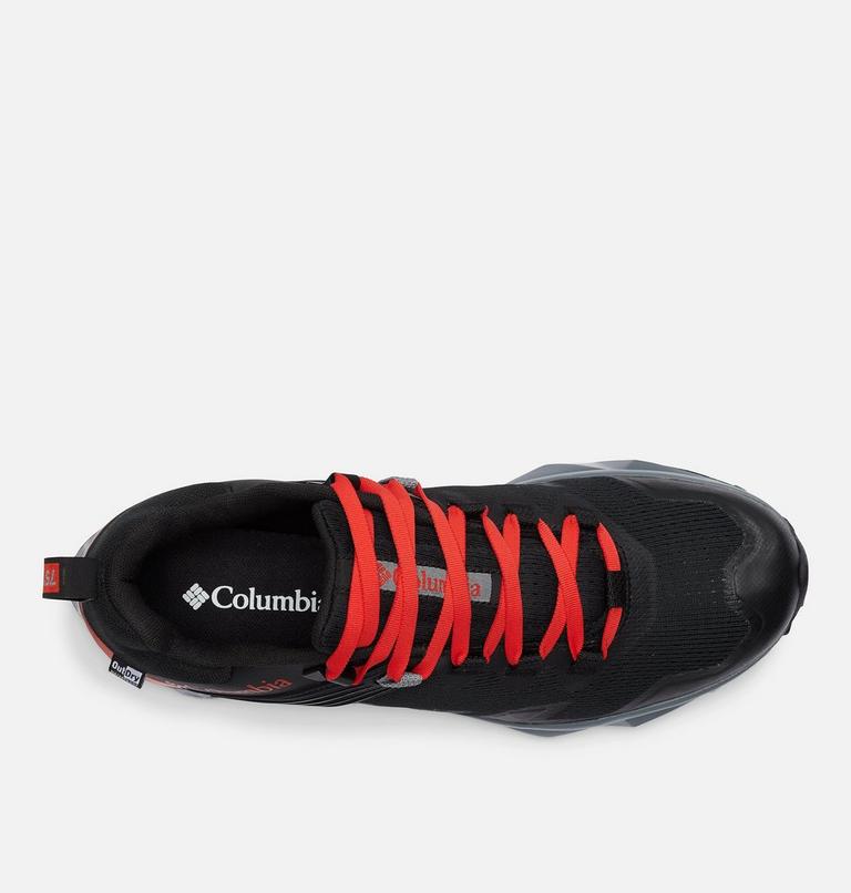 Men's Facet 75 Outdry Waterproof Hiking Shoe, Color: Black, Fiery Red, image 3