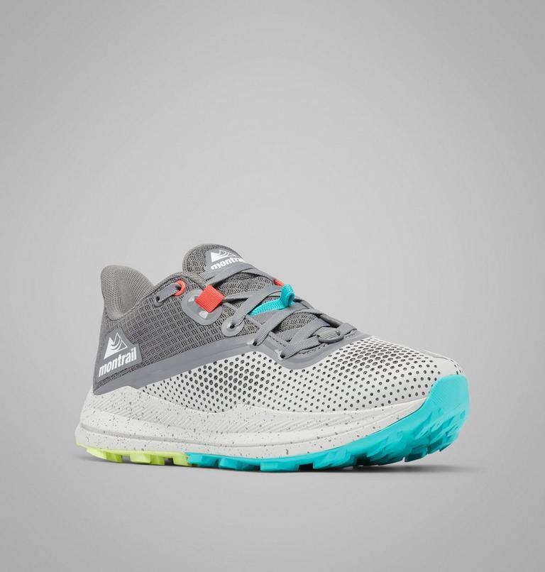 Women's Montrail Trinity FKT Trail Running Shoe, Color: Grey Ice, Bright Aqua, image 4