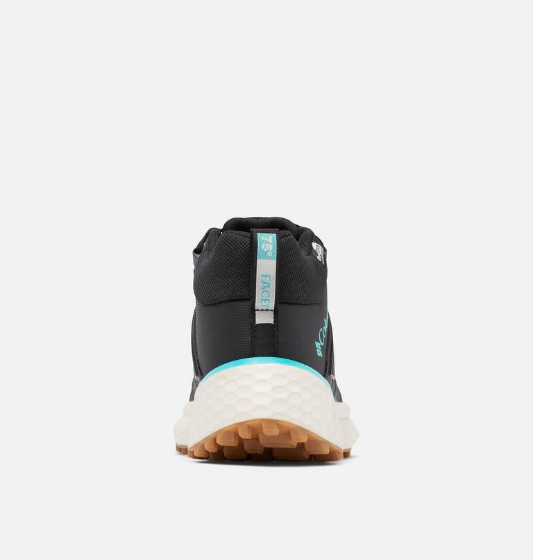 Women's Facet 75 Mid Outdry Waterproof Hiking Shoe, Color: Black, Bright Aqua, image 2