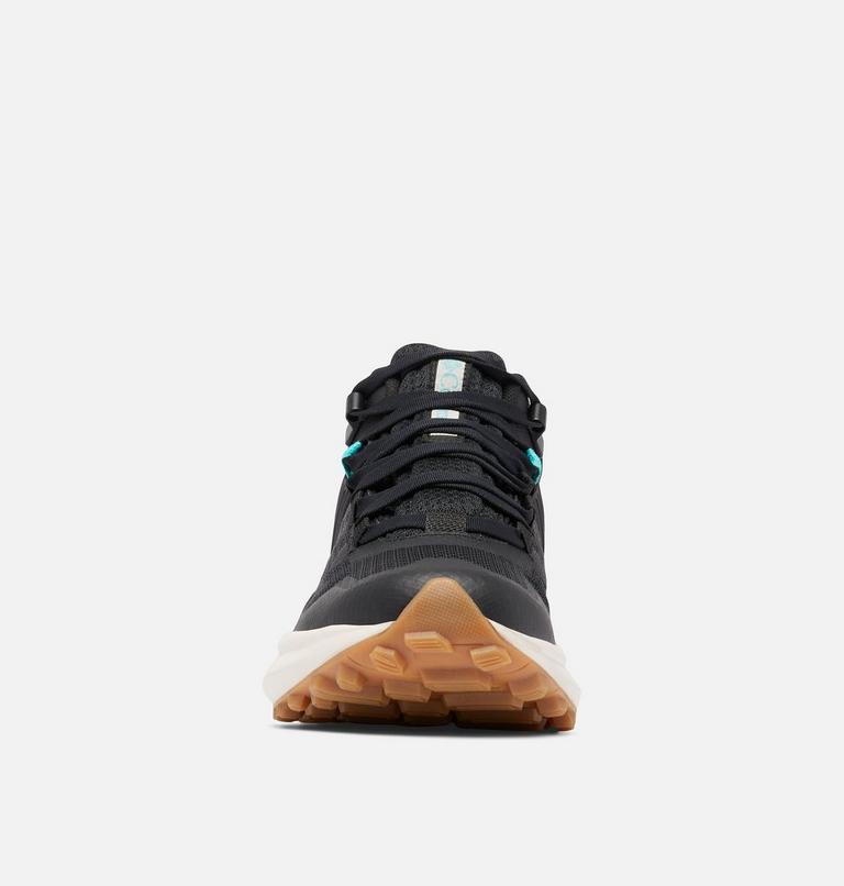 Women's Facet 75 Mid Outdry Waterproof Hiking Shoe, Color: Black, Bright Aqua, image 9