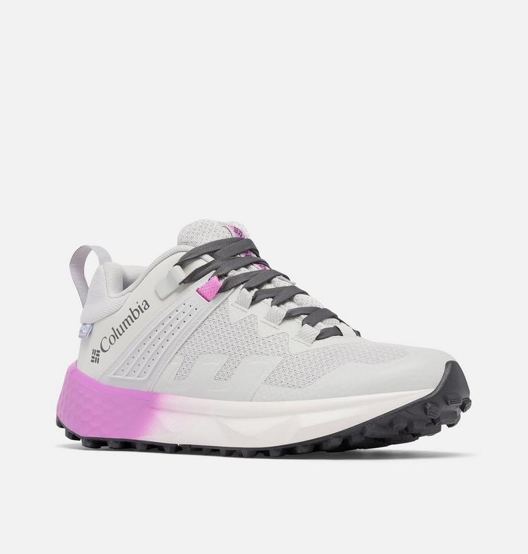 Women's Facet 75 Outdry Waterproof Hiking Shoe, Color: Grey Ice, Berry Patch, image 3