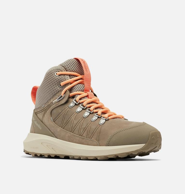 Women's Trailstorm Crest Mid Waterproof Hiking Shoe, Color: Kettle, Peach, image 2
