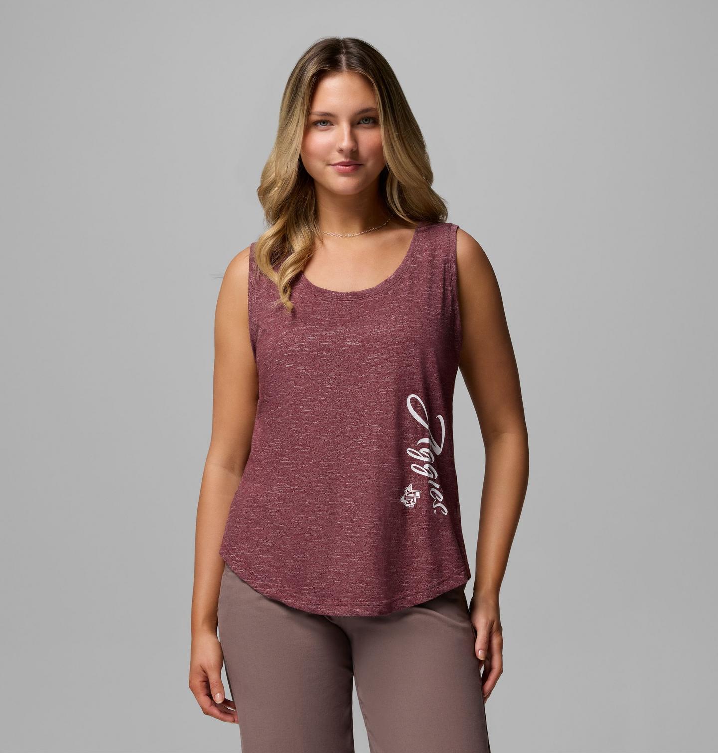 Женские аксессуары Columbia Collegiate Cades Cape Tank -Texas A&M, цвет: Глубокий тёмно-бордовый — фото 1