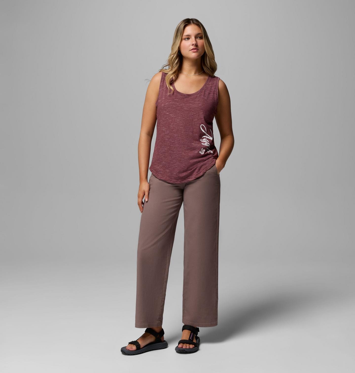 Женские аксессуары Columbia Collegiate Cades Cape Tank -Texas A&M, цвет: Глубокий тёмно-бордовый — фото 2