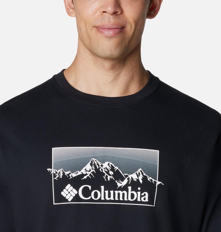 Men's Duxbery Relaxed Long Sleeve T-Shirt, Color: Black, Linear Range Graphic, image 4