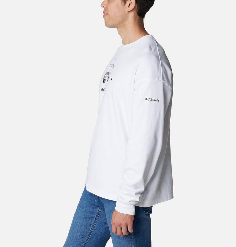 Men's Duxbery Relaxed Long Sleeve T-Shirt, Color: White, Overlander Graphic, image 3