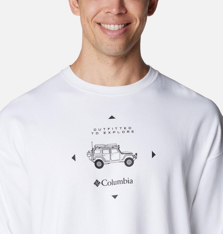 Men's Duxbery Relaxed Long Sleeve T-Shirt, Color: White, Overlander Graphic, image 4