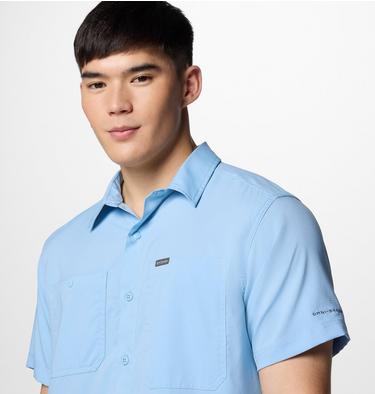 Men's Silver Ridge Utility Lite Short Sleeve Shirt, Color: Ripple Blue, image 8