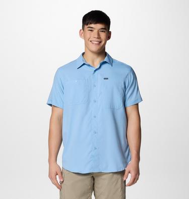 Men's Silver Ridge Utility Lite Short Sleeve Shirt, Color: Ripple Blue, image 3