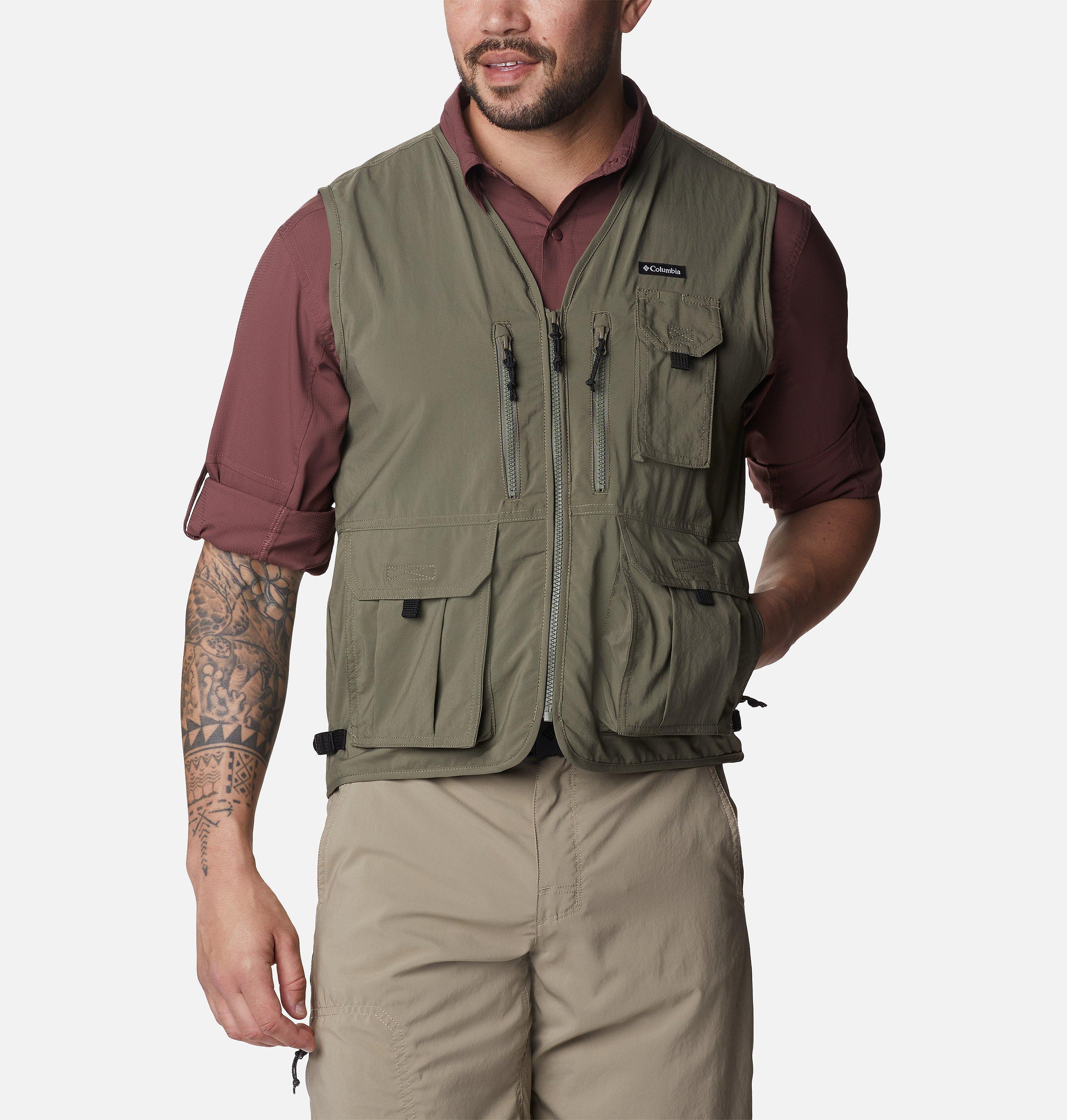 Columbia Sportswear Men's Green Columbia - Silver Ridge™ Utility Vest - Stone Xxl