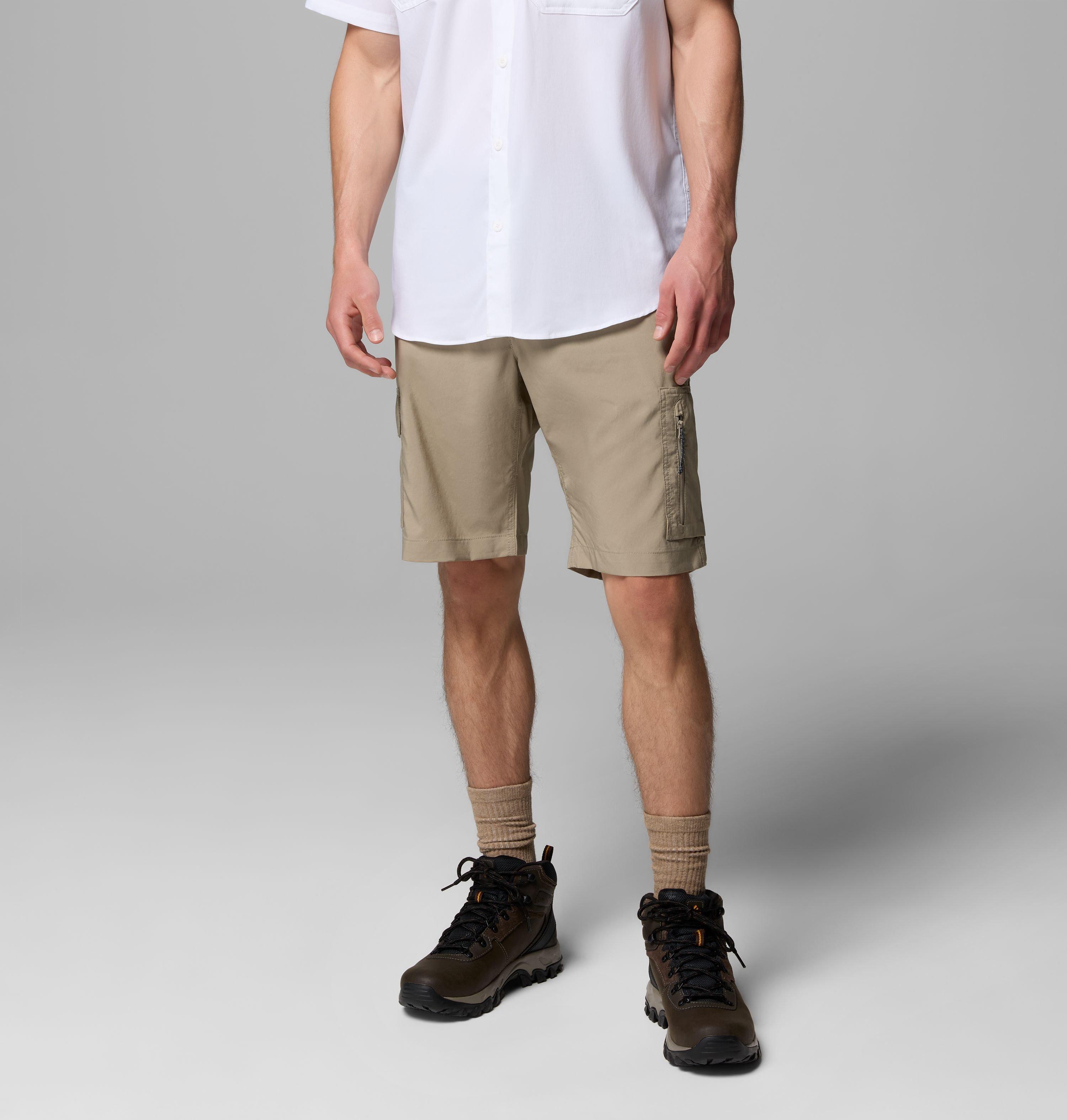 Columbia Sportswear Men's Brown Columbia - Silver Ridge™ Utility Cargo Walking Shorts - Tusk Size 34