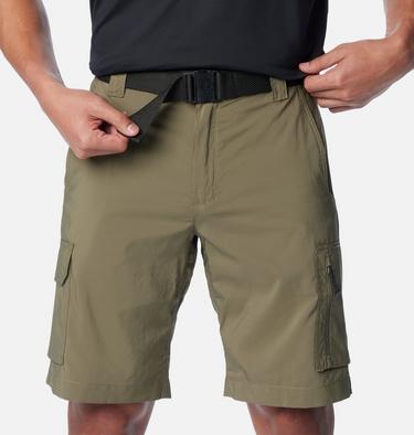 Men's Silver Ridge Utility Cargo Hiking Shorts, Color: Stone Green, image 4