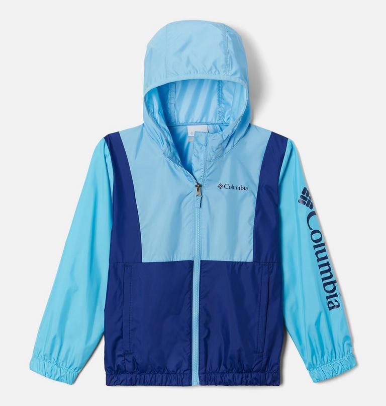 Girl's Lily Basin Hooded Windbreaker, Color: Vista Blue, Atoll, Dark Sapphire, image 1