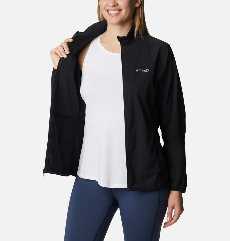 Women's Endless Trail Running Windbreaker, Color: Black, image 5