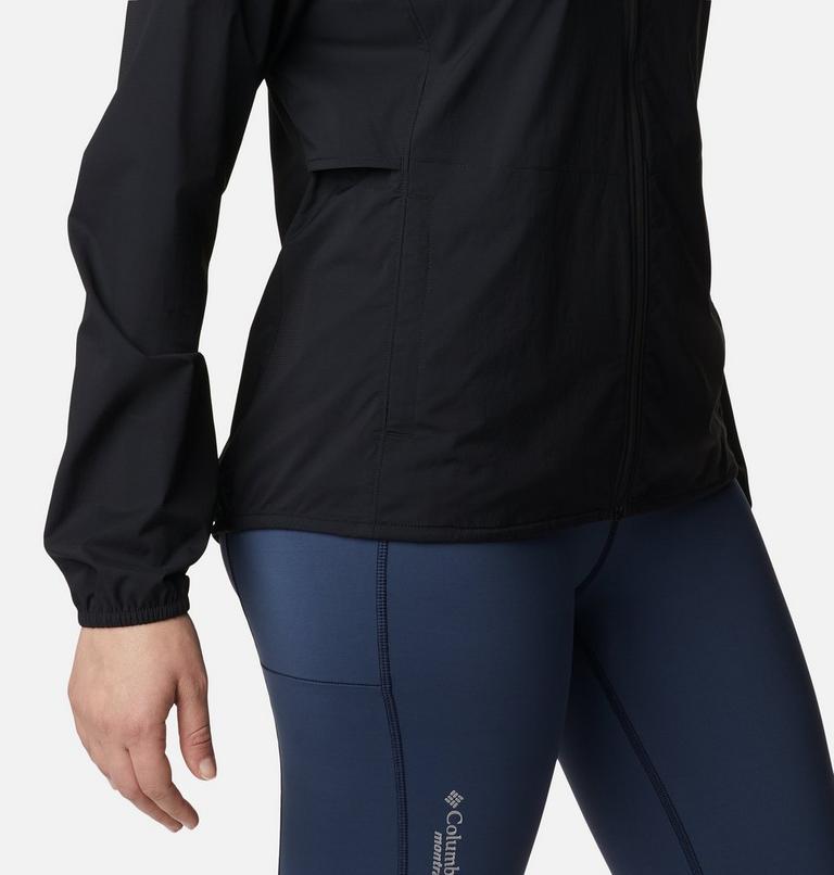 Women's Endless Trail Running Windbreaker, Color: Black, image 6