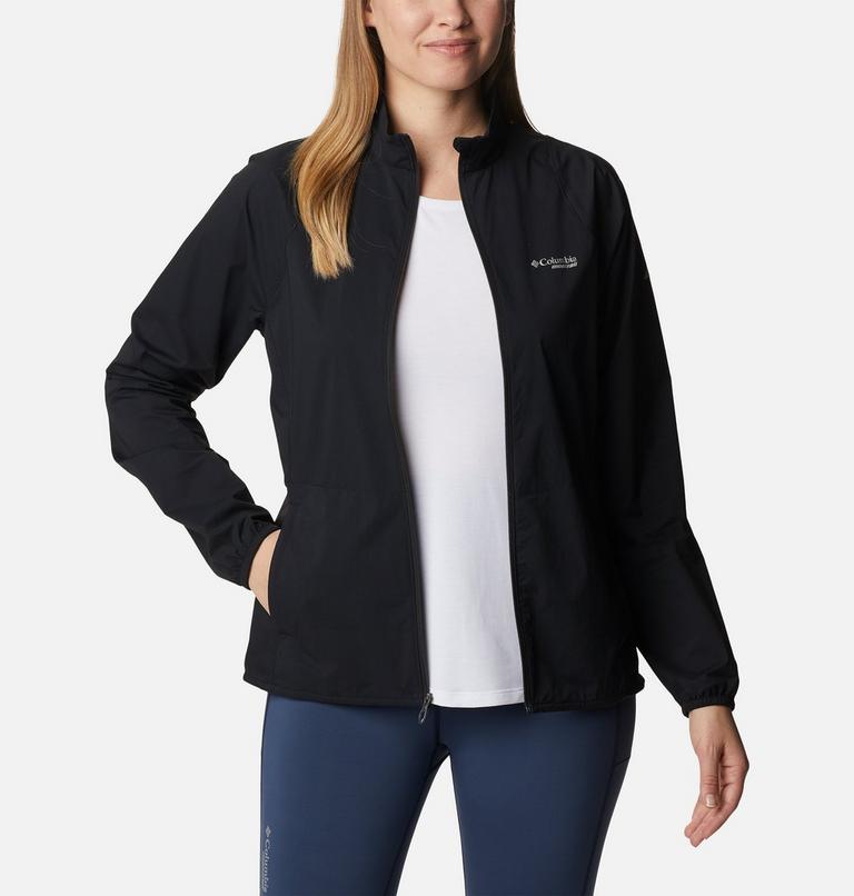 Women's Endless Trail Running Windbreaker, Color: Black, image 7