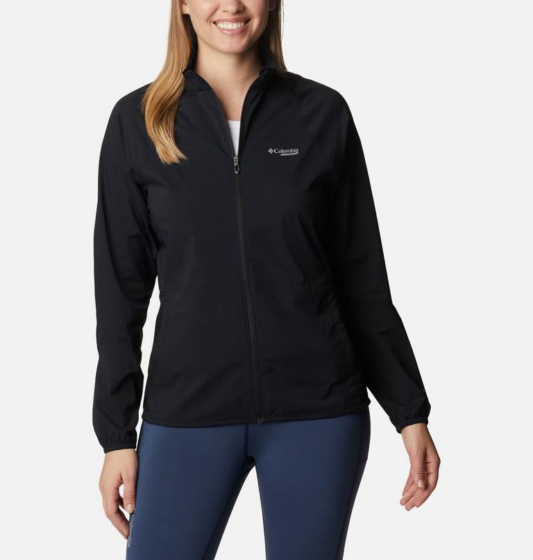 Women's Endless Trail Running Windbreaker, Color: Black, image 1