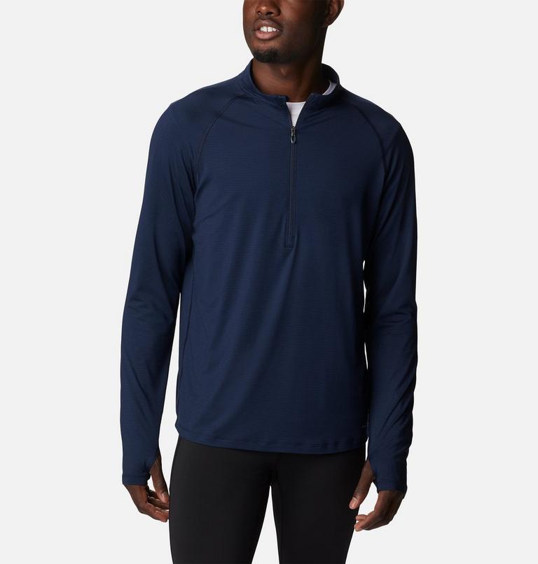 Men's Endless Trail Running Long Sleeve T-Shirt, Color: Collegiate Navy, image 1