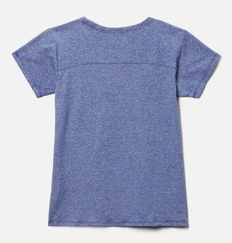 Girl's Tech Trail Short Sleeve T-Shirt, Color: Dark Sapphire Heather, image 2