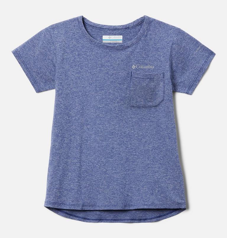 Girl's Tech Trail Short Sleeve T-Shirt, Color: Dark Sapphire Heather, image 1