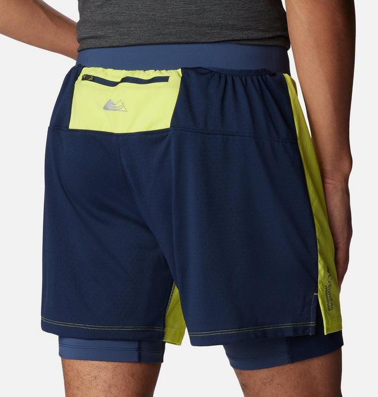 Men's Endless Trail 2-in-1 Running Shorts, Color: Radiation, Collegiate Navy, image 5