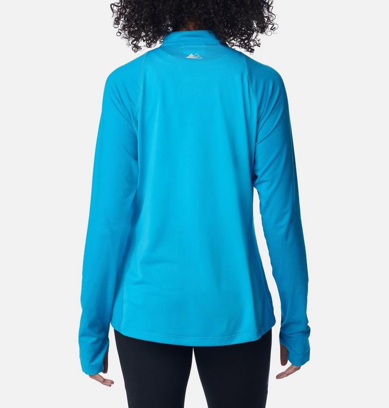 Women's Endless Trail Running Long Sleeve T-Shirt, Color: Ocean Blue, image 2