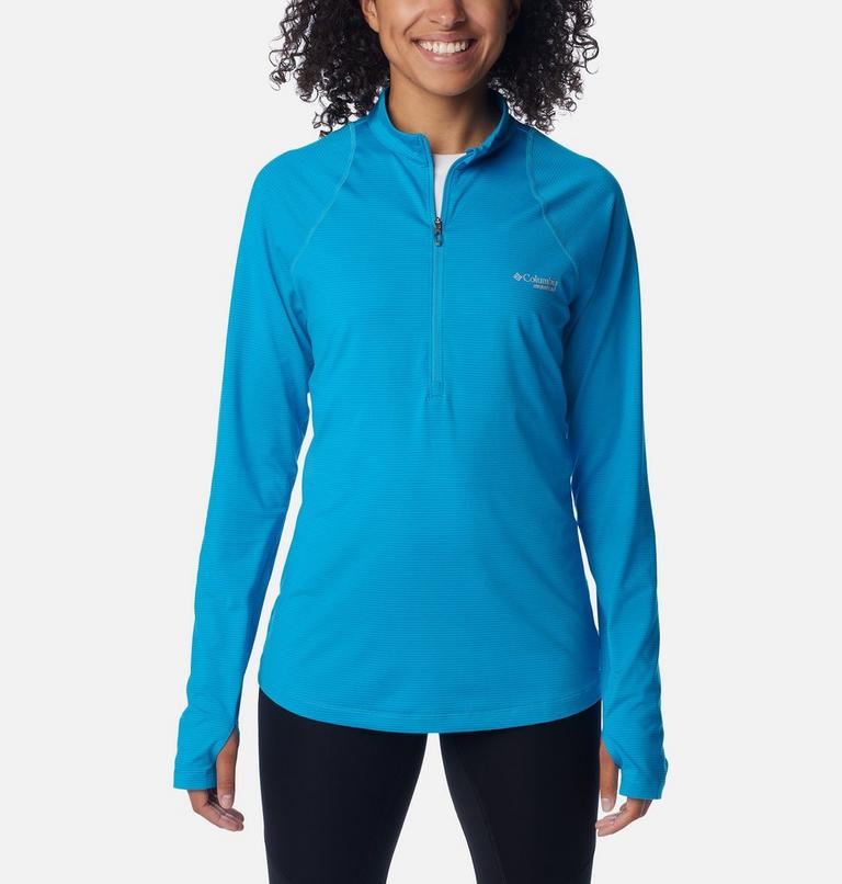 Women's Endless Trail Running Long Sleeve T-Shirt, Color: Ocean Blue, image 1