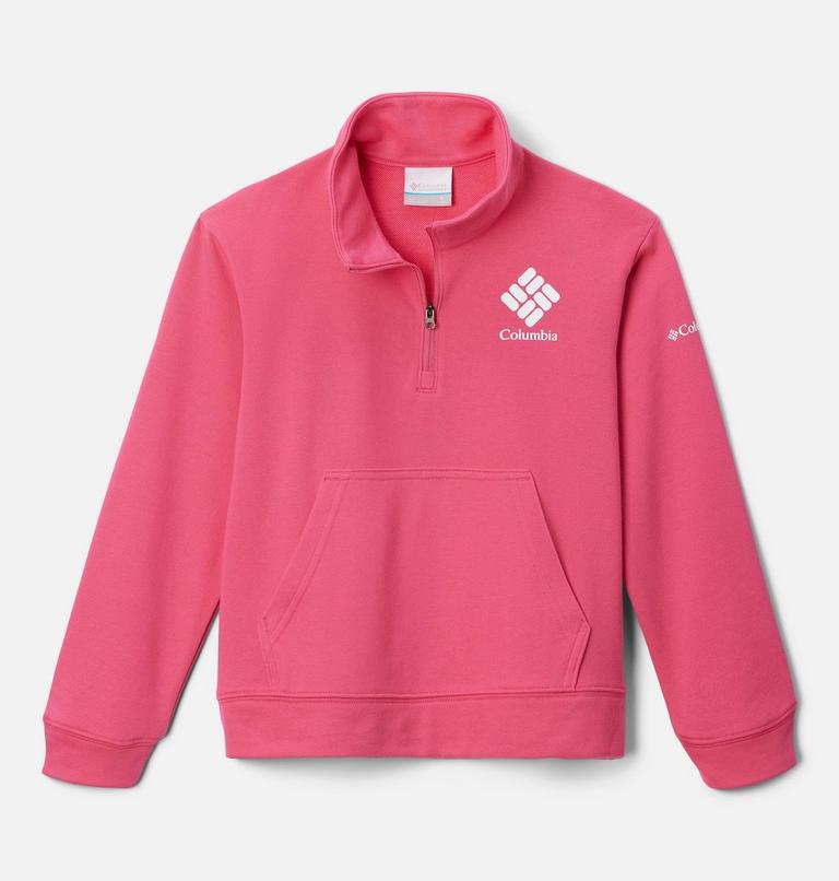 Girl's Columbia Trek French Terry 1/2 Zip Pullover, Color: Ultra Pink, image 1
