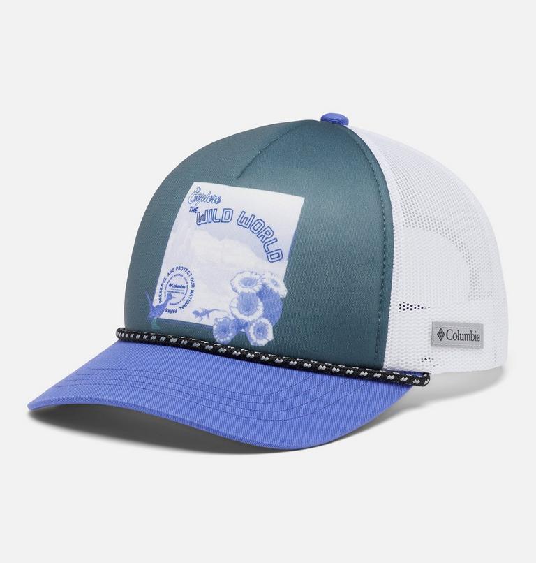 Columbia Women's Trucker Snap Back | 011 | O/S, Color: Shark Explore The World, White, image 1