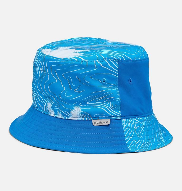 Columbia Youth Bucket Hat | 491 | L/XL, Color: Compass Blue Topo Palms, Bright Indigo, image 1