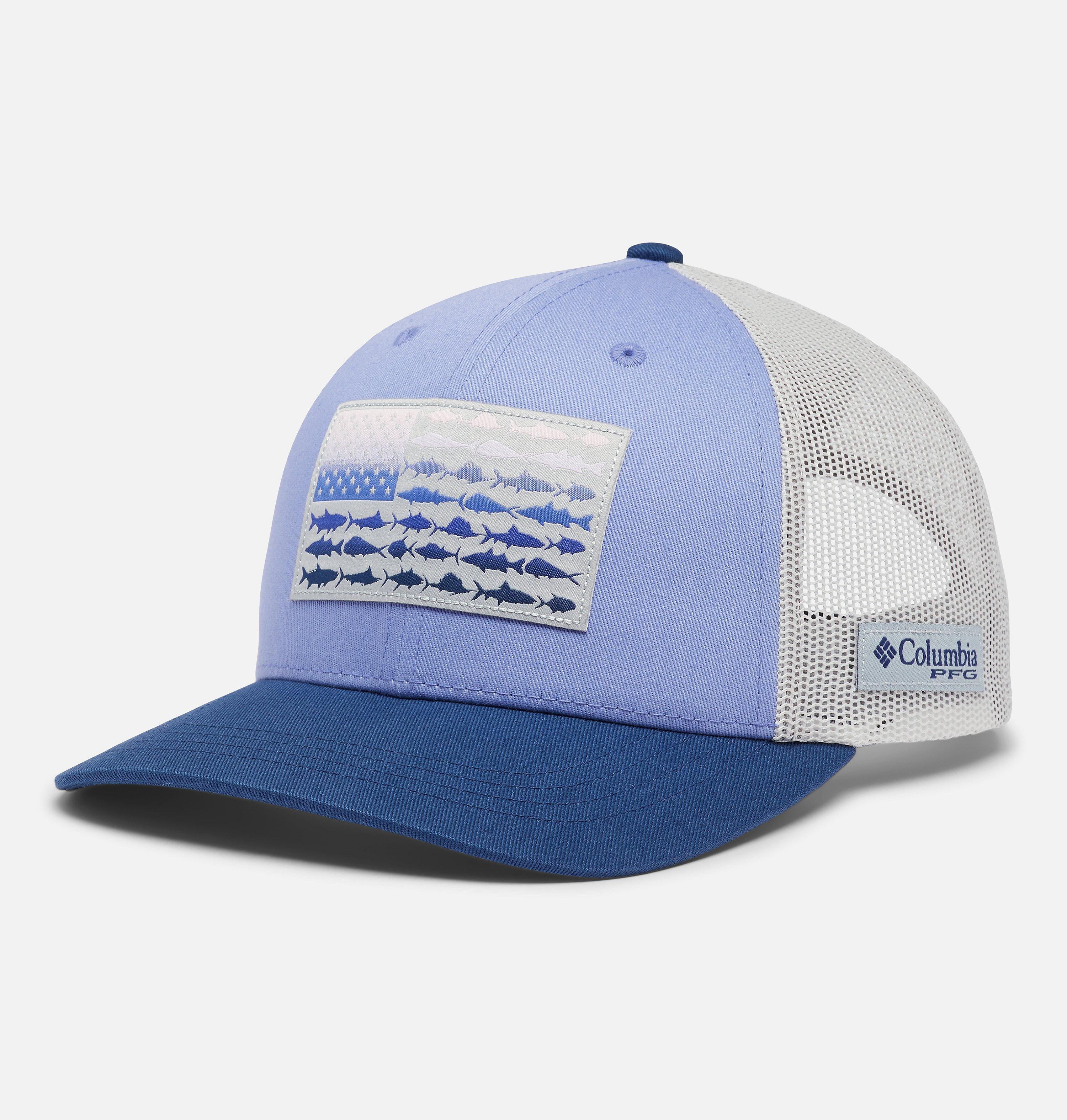 Women’s PFG Fish Flag Snapback Hat 1
